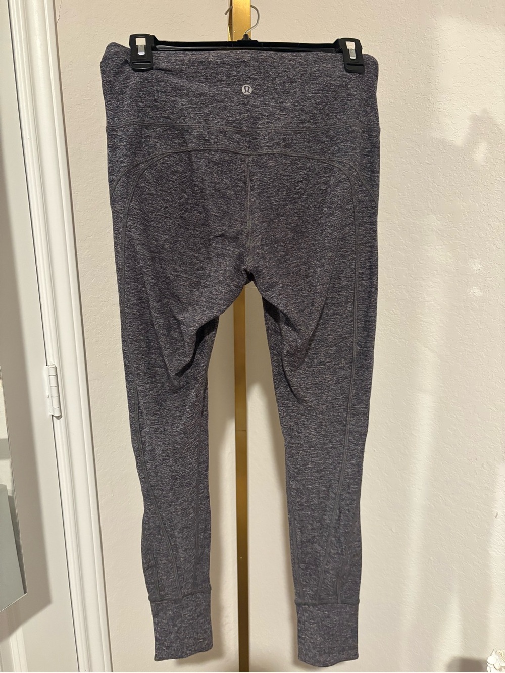 lululemon athletica Heathered Dark Gray/Purple Leggings